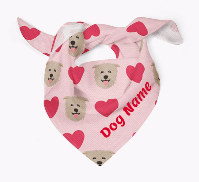 'Heart Pattern' - Personalized {breedFullName} Bandana